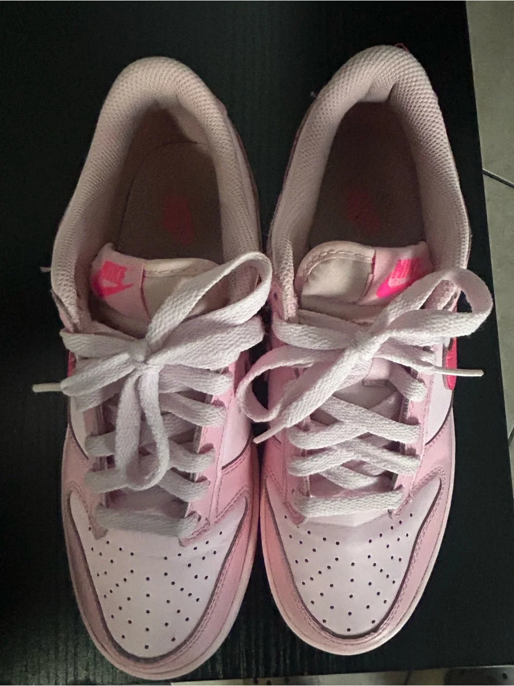Nike Women’s Dunk Low Triple pink color Foam Hyper pink size 7.